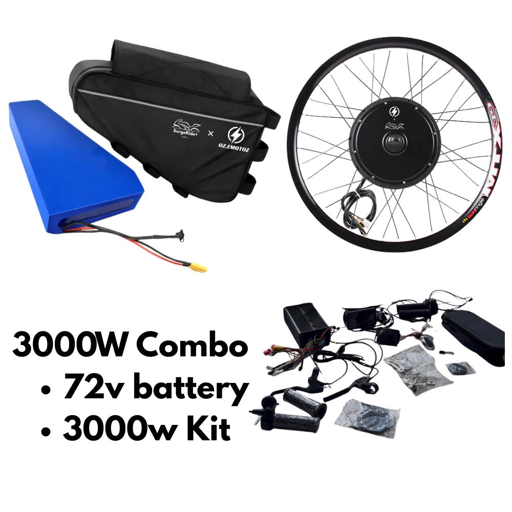 SurgeRide x OzEmotoz 3000w Motor and Battery Combo